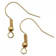 DQ Metal Fishook earwire 20mm Gold